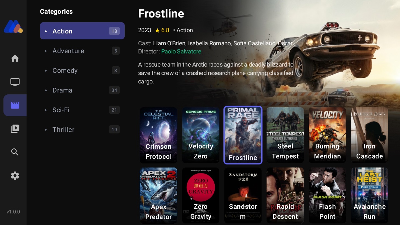 Movies & Series — Android Tablet